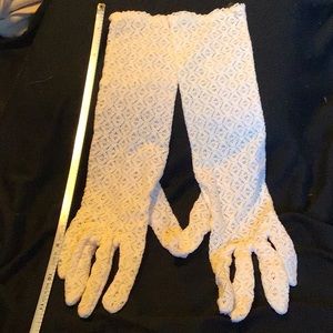 Vintage lace gloves (white)